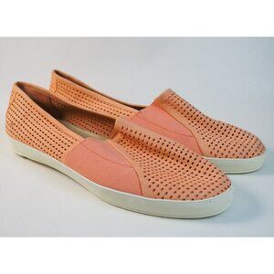 Eileen Fisher Pink Perforated Suede Leather Slip-On Shoes Flats, Size 10